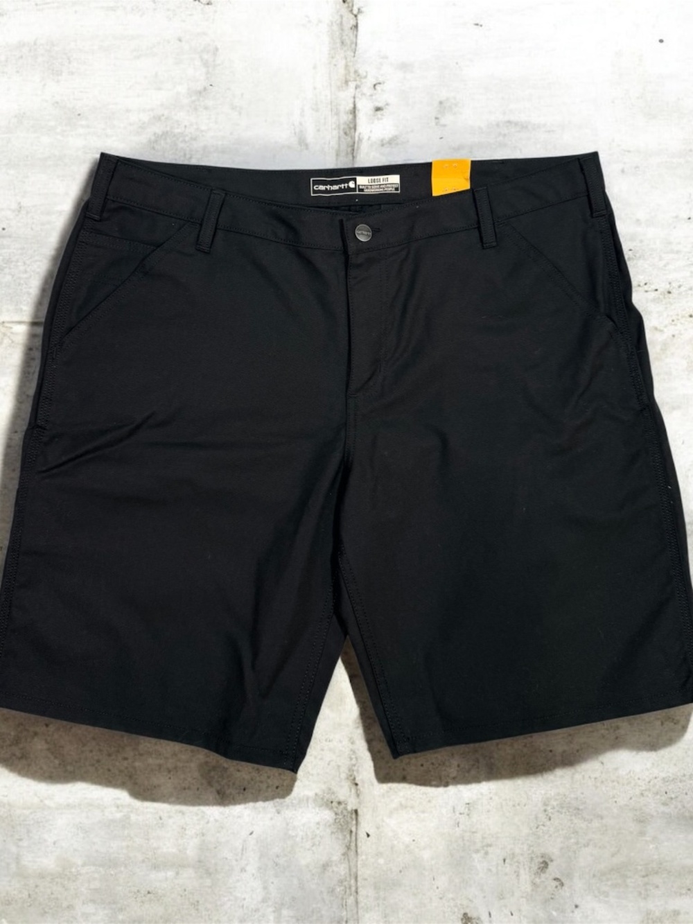 Carhartt Women’s Size 18 Rugged Flex Loose Fit Canvas Work Shorts Black NWT